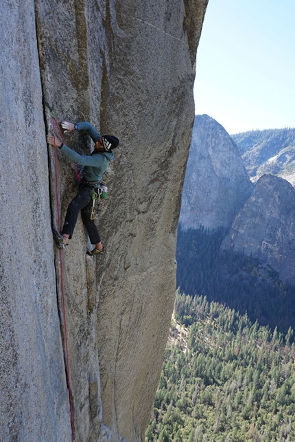 El Capitan, Lurking Fear, Yosemite - Lurking Fear El Capitan:  Matteo de Zaiacomo sul quarto tiro