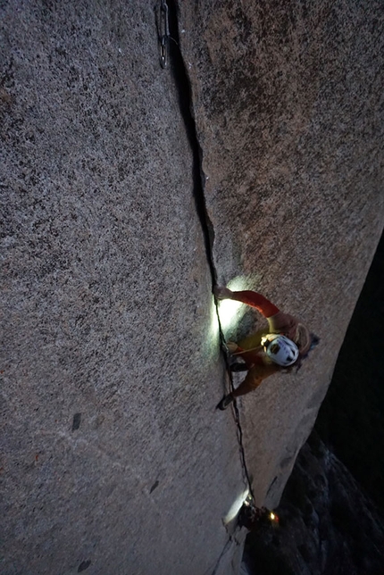 El Capitan, Lurking Fear, Yosemite - Lurking Fear El Capitan: Michele Crepaldi sul sesto tiro