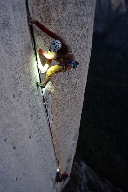 El Capitan, Lurking Fear, Yosemite - Lurking Fear El Capitan: Michele Crepaldi sul sesto tiro