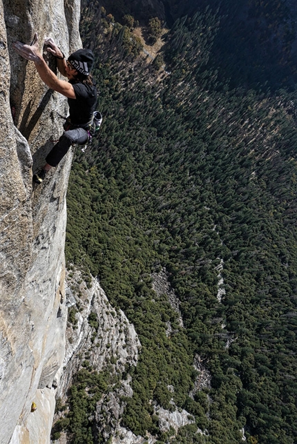 El Capitan, Lurking Fear, Yosemite - Lurking Fear El Capitan: Matteo de Zaiacomo sul tiro 11