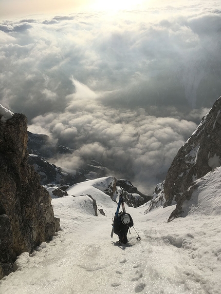 Punta dei Tre Scarperi, Dolomiti - Punta dei Tre Scarperi, Dolomiti: prima ripetizione (Francesco Vascellari, Davide D’Alpaos 10/03/2018)