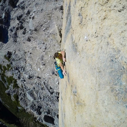 Alessandro Zeni frees his Cosmic Energy, a possible 9a+ at Bilico, Dolomites
