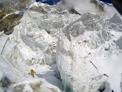 Langdung, Nepal, Himalaya, Jesús Ibarz, Edu Recio, Pablo Ruix - Langdung (6357m), Rolwaling Valley, Himalaya: Jesús Ibarz, Edu Recio and Pablo Ruix making the first ascent of Bihâna (Amanecer)