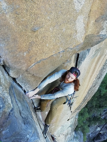 Federica Mingolla, Yosemite, Andrea Migliano - Yosemite: una cordata dietro di noi sulla via al Rostrum