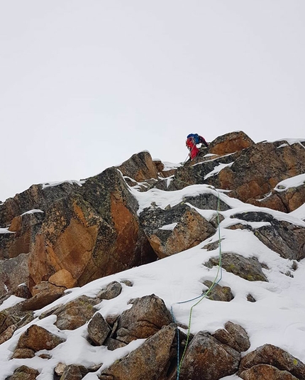 Wechnerwand, Philipp Brugger, Martin Sieberer - Wechnerwand parete nord, prima salita di Philipp Brugger e Martin Sieberer, 11/2018
