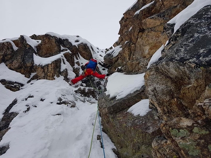 Wechnerwand, Philipp Brugger, Martin Sieberer - Wechnerwand parete nord, prima salita di Philipp Brugger e Martin Sieberer, 11/2018