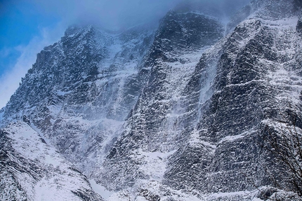 Mount MacDonald, Canada, Chris Wright, Graham Zimmerman - Winter conditions on North Face of MacDonald, Selkirk Mountains, Canada