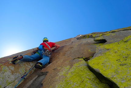 Arrampicata High Sierra, USA, Alessandro Baù, Claudia Mario - Alessandro Baù su Don Juan, The Needles