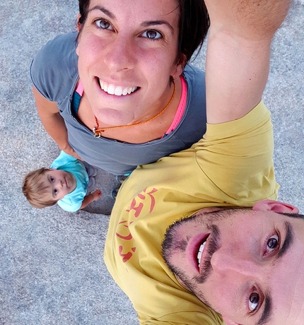 Arrampicata High Sierra, USA, Alessandro Baù, Claudia Mario - La famiglia: Alessandro Baù, Claudia Mario e Viola