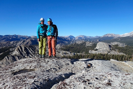 Arrampicata High Sierra, USA, Alessandro Baù, Claudia Mario - Tuolumne Meadows: Claudia Mario e Alessandro Baù