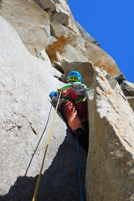 Arrampicata High Sierra, USA, Alessandro Baù, Claudia Mario - Alessandro Baù sale Astroman, Washington Column, Yosemite