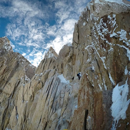 Supercanaleta del Fitz Roy in Patagonia salita da Michele Colturi, Federico Martinelli e Federico Secchi