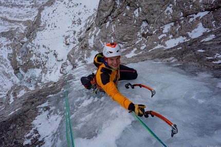 Langental, Dolomites, Daniel Ladurner, Hannes Lemayr - Airport in Val Lietres, Dolomites climbed by Daniel Ladurner and Hannes Lemayr