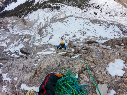 Langental, Dolomites, Daniel Ladurner, Hannes Lemayr - Airport in Val Lietres, Dolomites climbed by Daniel Ladurner and Hannes Lemayr