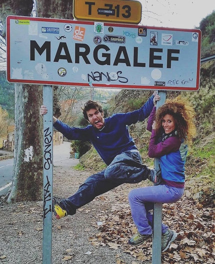 Stefano Ghisolfi, Perfecto Mundo, Margalef - Stefano Ghisolfi and Sara Grippo at Margalef in Spain