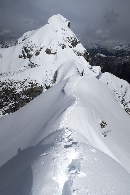 Dolomiti sci ripido - Dolomiti: Cima di Pino, prima discesa