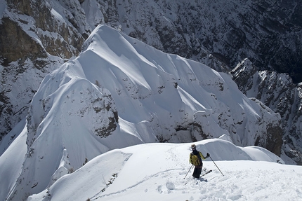 Dolomiti sci ripido - Dolomiti: Cima di Pino, prima discesa