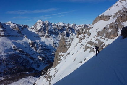 Dolomiti sci ripido - Dolomiti: Cima di Valscura - parete ovest prima discesa