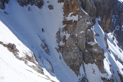 Dolomiti sci ripido - Dolomiti: Cima di Valscura - parete ovest prima discesa