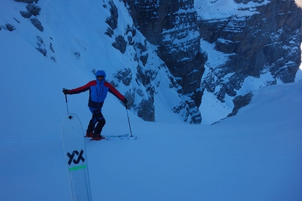 Dolomiti di Brenta, Cima Brenta, Simone Banal, Fabrizio Dellai, Marco Zanni - Tigersoft, Cima Brenta, Dolomiti di Brenta: durante la prima salita (Simone Banal, Fabrizio Dellai, Marco Zanni)