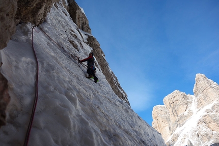 Tigersoft, new winter climb in Brenta Dolomites
