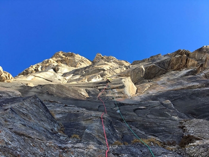 Becca di Verconey, Federica Mingolla, Matteo Giglio, Monster - Federica Mingolla, Matteo Giglio durante la prima libera e prima invernale della via Monster, Becca di Verconey