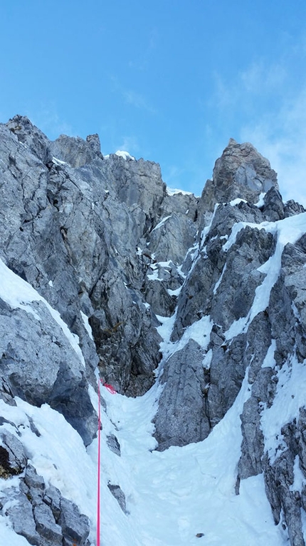 Marguareis, Enrico Sasso - Enrico Sasso apre in solitaria Rose, Marguareis parete nord il 11/12/2018