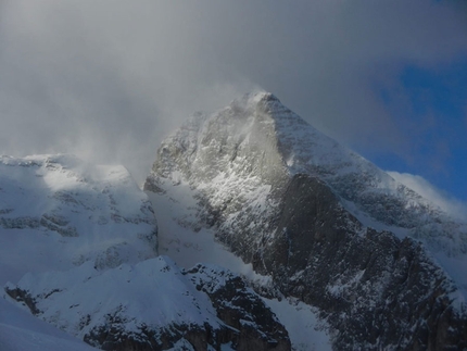 Gran Vernel, Dolomiti, Stefano Tononi, Federico Dell’Antone - Gran Vernel parete NE, Dolomiti: ripetendo la via Platter Giambisi Battisti Farnia (Stefano Tononi, Federico Dell’Antone 01/2019)