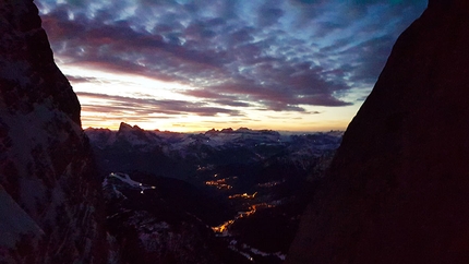 Pelmo Dolomites, Pelmoon, Enrico Geremia, Fabrizio della Rossa, Daniele Geremia - Pelmoon, Pelmo, Dolomites:  sunset