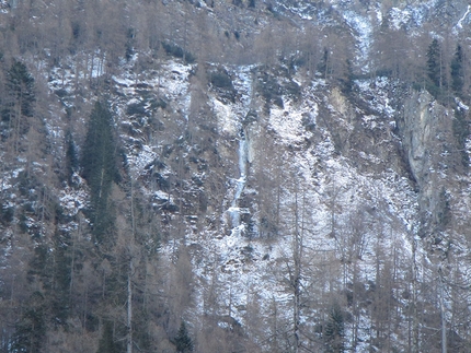 Val Regana, Cima d'Asta, Francesco Lamo - Hashtag in Val Regana: colata di fronte ad Hashtag