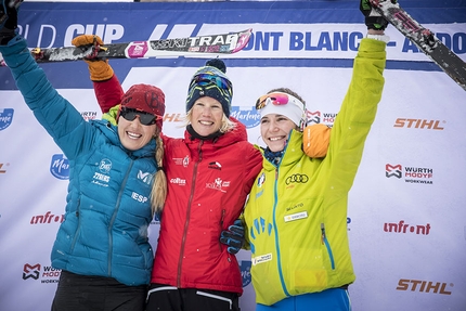 Ski Mountaineering World Cup 2019 - The second stage of the Ski Mountaineering World Cup 2019 at Andorra: Individual. 2. Claudia Galicia Cotrina (ESP) 1. Victoria Kreuzer (SUI) 3. Alba De Silvestro (ITA)