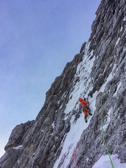 Sul Sass de Putia in Dolomiti nuova via di Gietl e Oberlechner