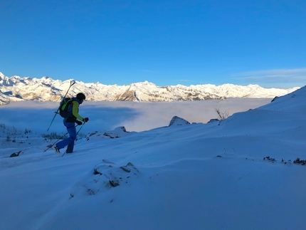 Pietra Grande, Brenta Dolomites, Claudio Lanzafame, Marco Maganzini - True Love Pietra Grande NW Face, Brenta Dolomites (Claudio Lanzafame, Marco Maganzini 20/12/2018)