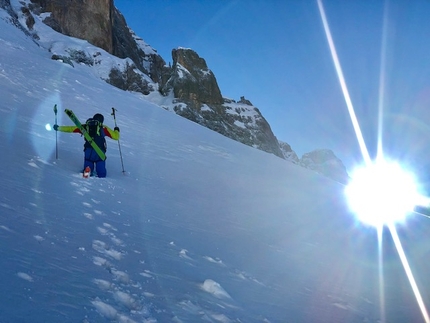 Pietra Grande, Brenta Dolomites, Claudio Lanzafame, Marco Maganzini - True Love Pietra Grande NW Face, Brenta Dolomites (Claudio Lanzafame, Marco Maganzini 20/12/2018)