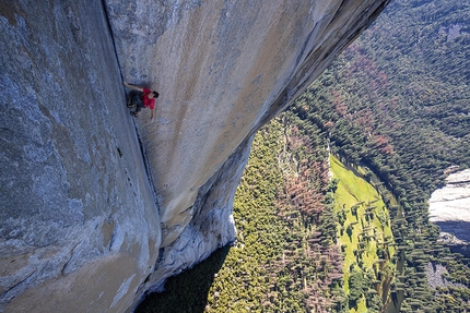 Alex Honnold El Capitan, Freerider - Alex Honnold slegato su Freerider, El Capitan, Yosemite, USA il 3 giugno del 2017. 