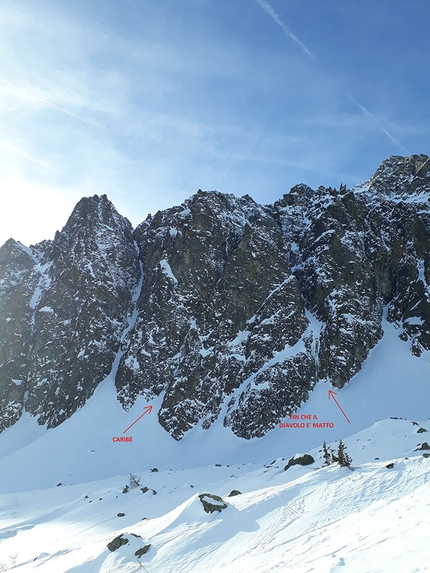 Caribe, Marco Farina, Roberto Ferraris, Vallone di Faudery - I tracciati di Caribe e Fin che il diavolo è matto, Vallone di Faudery, Valle d'Aosta