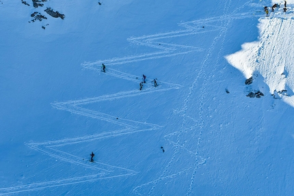 Transcavallo - Transcavallo 2019, durante la terza giornata della classica gara di scialpinismo 