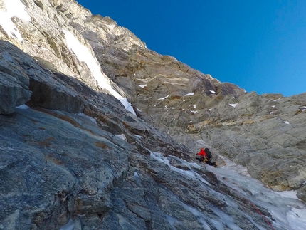 Matterhorn West Face climbed in winter by Marco Farina and Marco Majori