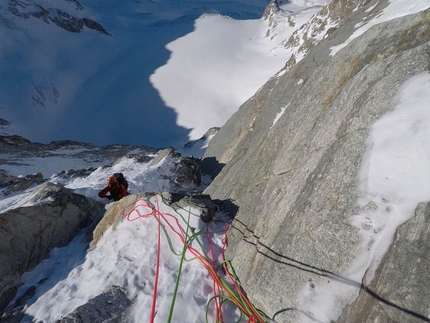 Matterhorn, Marco Farina, Marco Majori - Matterhorn West Face: mixed climbing