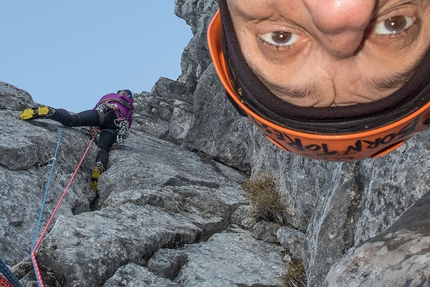 Diecimila anni, anno più, anno meno - Biologia dell’alpinista maschio - Silvia Petroni (assicurata da Francesco Celandroni) in apertura su 