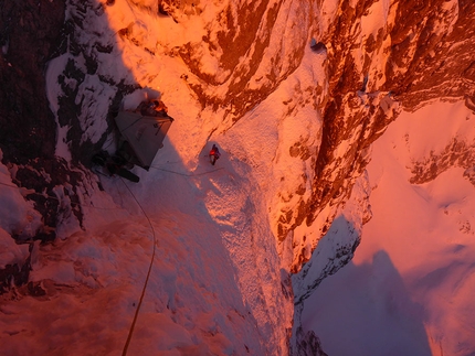 Civetta, Dolomiti, Zuita Patavina, Alessandro Baù, Daniele Geremia, Giovanni Zaccaria, Matteo Baù - Zuita Patavina, Civetta, Dolomiti: seconda alba