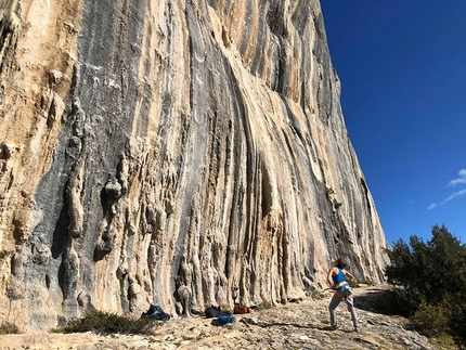 Seynes, France - The crag Seynes in France