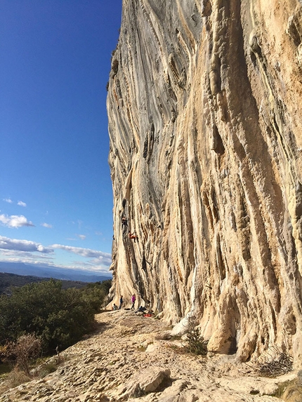 Seynes, France - The crag Seynes in France