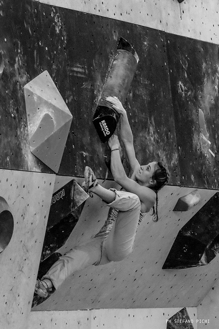 Coppa Italia Boulder 2019 - Durante la Coppa Italia Boulder 2019 all'Outdoor Expo di Bologna: Camilla Moroni