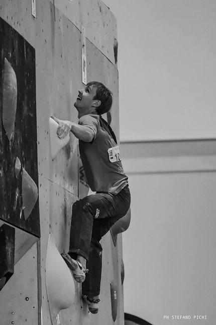 Coppa Italia Boulder 2019 - Durante la Coppa Italia Boulder 2019 all'Outdoor Expo di Bologna: Michael Piccolruaz