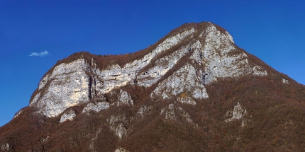 Monte Pubel Valsugana - Il Monte Pubel in Valsugana e la solare parete del Sole Nascente