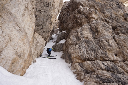 Brenta Dolomites Cima Tosa, Luca Dallavalle, Roberto Dallavalle  - Cima Tosa East Face (Brenta Dolomites): climbed and skied by Luca and Roberto Dallavalle on 03/03/2019