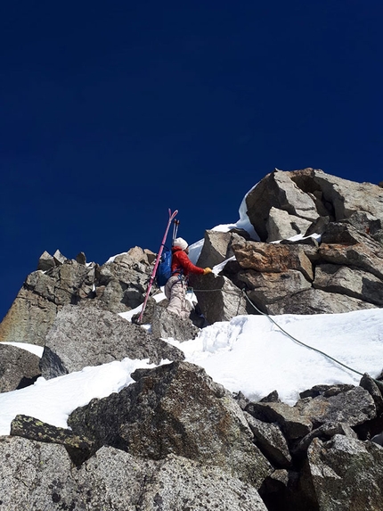 Passo del Tonale, Alessio Miori, Vincenzo Mascaro - Alessio Miori and Vincenzo Mascaro ski a possible new line down Punta Castellaccio, Passo del Tonale