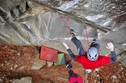 Jacopo Larcher Cadarese - Jacopo Larcher at Cadarese climbing his trad testpiece called Tribe