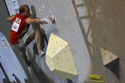 European Championship - Imst/Innsbruck (AUT) 2010 - Cédric Lachat competing in the Final of the European Championship Bouldering 2010